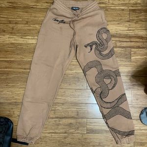 Tan I.am.Gia snake printed sweatpants